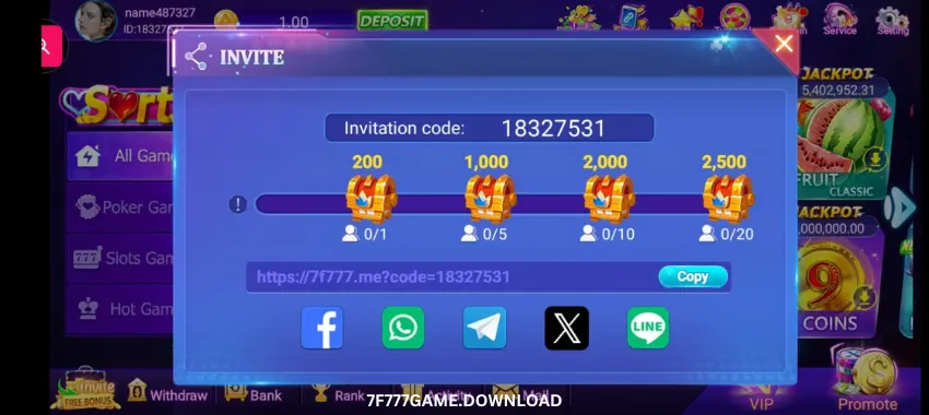7F777 Game Referral
